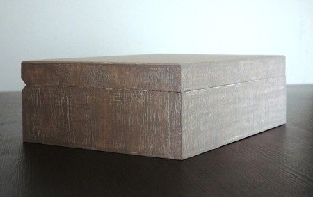 Drewniane pudełko lawendowe
